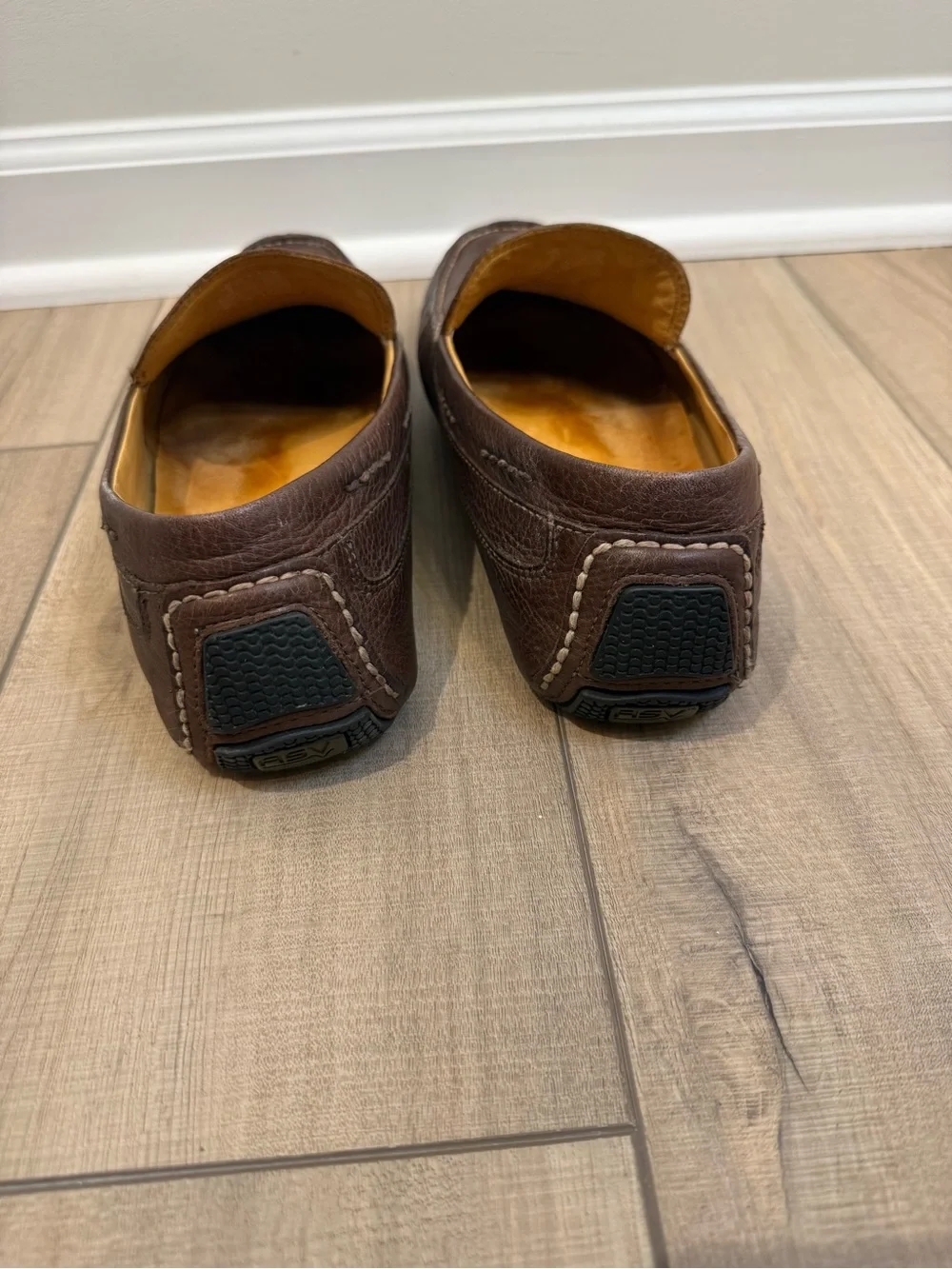 Sperry Dark Brown Leather Slip-On Loafers